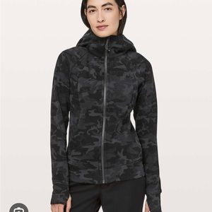 Lululemon scuba hoodie black camo full zip up